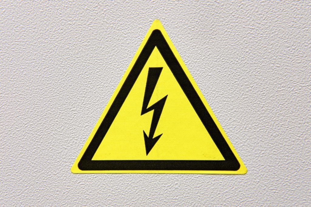 Danger electricity sign